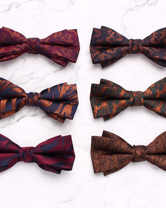Men's groom's wedding bow ties, Chinese-style bow ties for formal photoshoots, stylish striped bow ties, available from manufacturers.