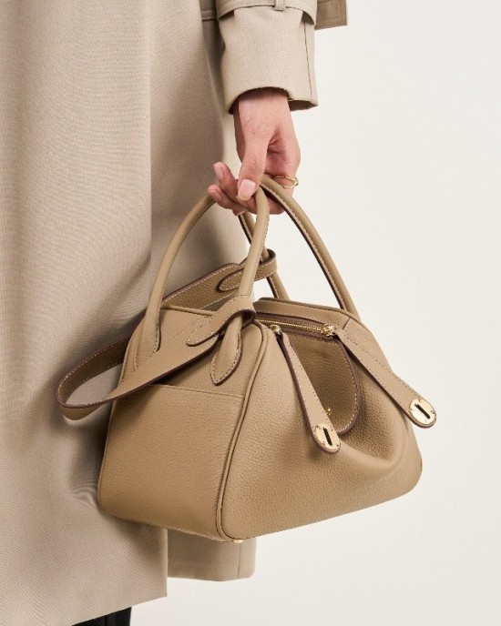 2025 new large Lindy bag, genuine leather shoulder and crossbody bag, versatile pillow bag, medium doctor's bag.