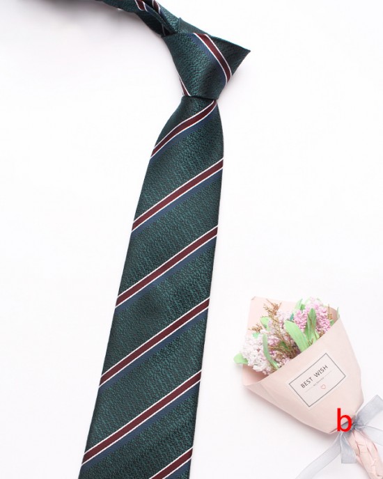 Lei'er new green series 8cm polyester business suit jacquard tie, bulk tie manufacturer in stock.