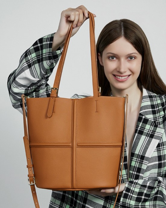 Top-grain cowhide handbag, single-shoulder, crossbody, 2025 new genuine leather retro commuter, lightweight luxury tote bag