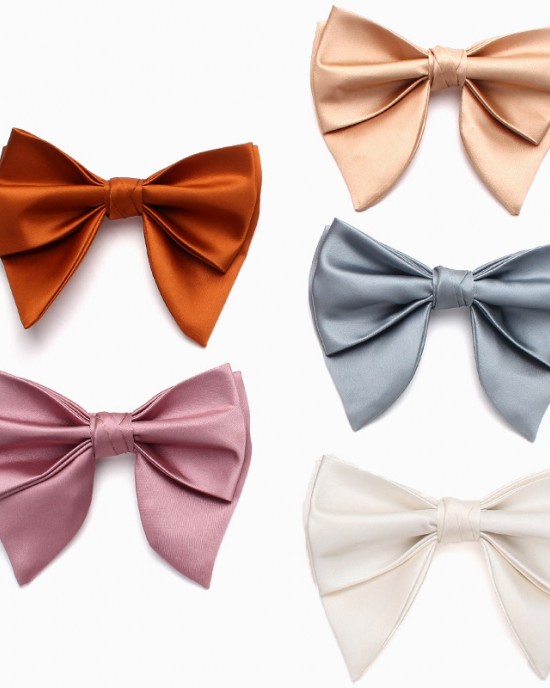 Men's bow tie tuxedos, large horn bow ties, solid color, male groomsmen's pointed bow ties, banquet performance bow ties