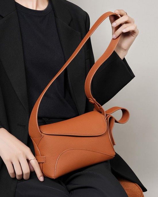 2025 new summer new large-capacity genuine leather underarm bag, versatile single-shoulder crossbody tote bag