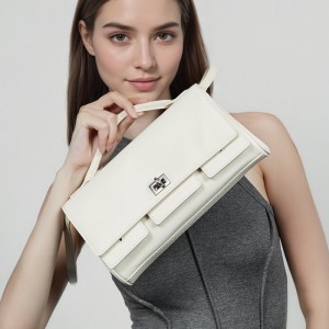 Korean niche solid color shoulder bag for women, 2025 new style, fashionable and stylish crossbody bag, simple design handbag