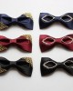 Men's formal suit, British-Korean style crew-cut bow tie, groom wedding, red, black, navy blue, metal bow tie
