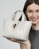 2025 New Genuine Leather Women's Crossbody Bag, Crocodile-Pattern Light Luxury Niche High-End Basket Tote Bag