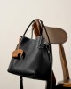 2025 summer new stylish genuine leather bucket bag, niche top-grain cowhide retro shoulder and crossbody handbag