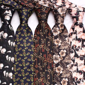 Leier men's personalized tie. 8cm Korean-style European and American floral tie, wedding groom tie manufacturer.