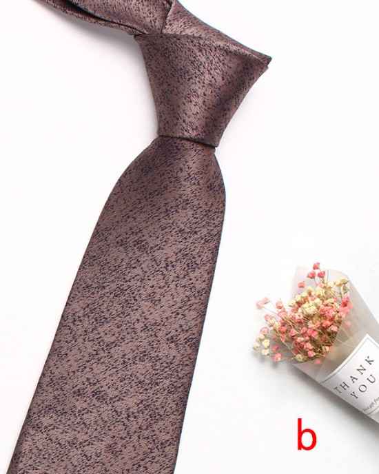 Polyester dark pattern ties in stock, classic men's 8cm ties, business casual wedding dinner ties in multiple colors, wholesale