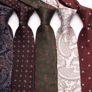 Lei'er cashew flower men's 8cm polyester business suit jacquard hand-tied wedding tie factory in stock.