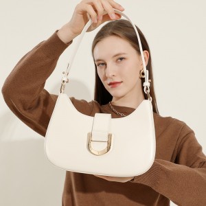 Niche Design, Luxury Cowhide Leather Baguette Bag for Women, 2025 Fashionable, Simple, Versatile Single-Shoulder Crossbody Bag