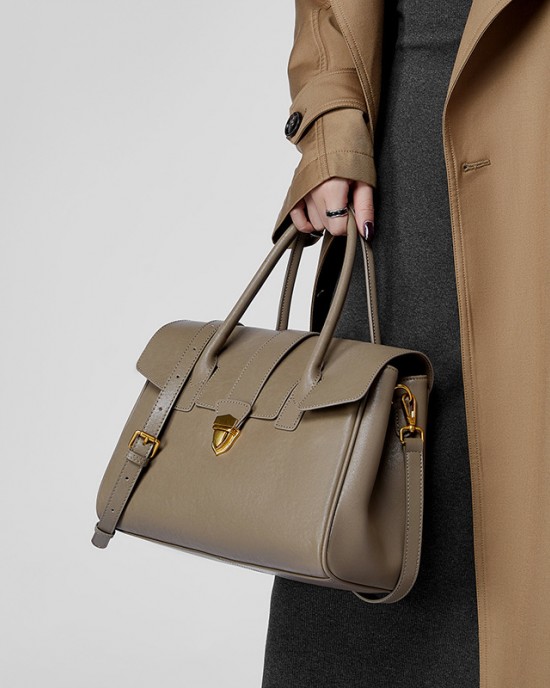 Vintage genuine leather handbag tote bags, new cross-border vegetable-tanned cowhide large-capacity briefcases, large travel bags for women