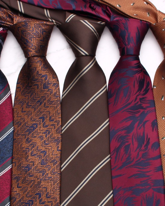 Polyester floral classic men's 8cm tie, men's striped business casual wedding dinner tie wholesale