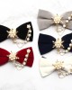 Groom's wedding formal bow ties with diamond embellishments, Korean-style British red wedding bow ties wholesale