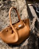 Stylish and simple large-capacity genuine leather tote bags, niche European and American solid-color wing bags, versatile commuter bags