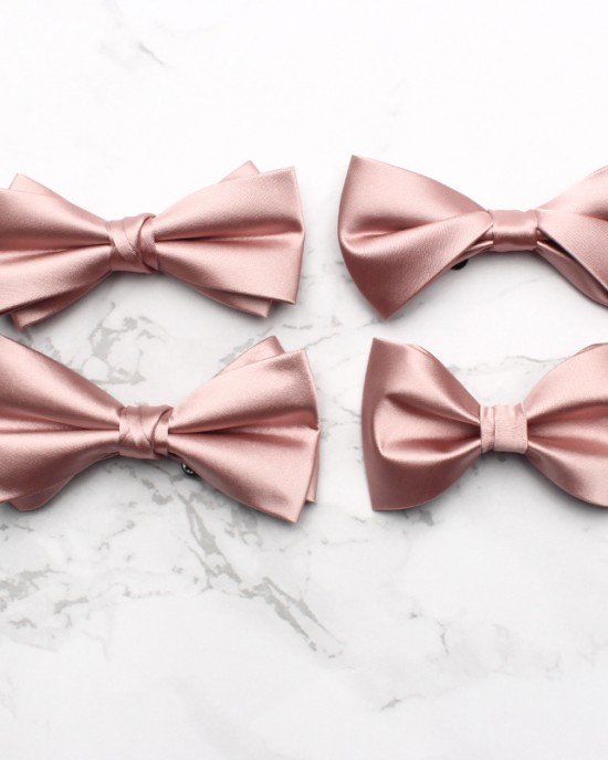 2025 new pink textured bow ties for men and women, polyester yarn-dyed, fashionable and versatile bow ties, manufacturer in stock in Shengzhou
