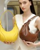 Baseball Underarm Bag, Women's Maillard Bag, 2025 New Niche Retro Crescent Shoulder Crossbody Bag, Genuine Leather Women's Bag