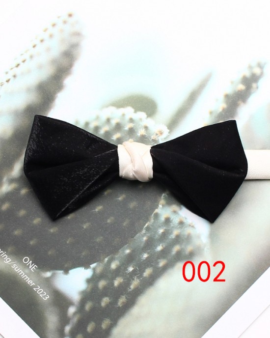 Leier men's black and white bow ties, British-style square scarves, professional wedding and banquet bow ties, pocket scarves, manufacturer