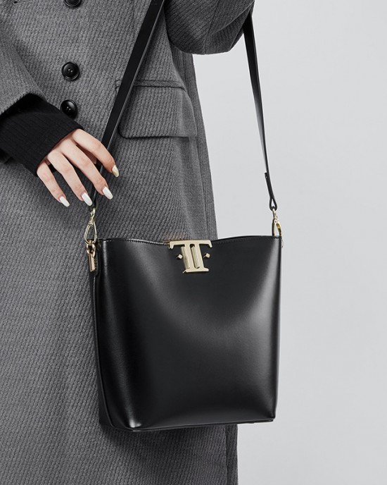 New High-End Large Capacity Commuter Bucket Bag for Women, Original, Niche Genuine Leather Underarm Bag, Stylish Shoulder Bag