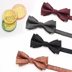 Lei'er men's Korean-style casual bow tie, polyester printed dark pattern bow tie, performance accessory, bow tie, Shengzhou manufacturer and wholesale.