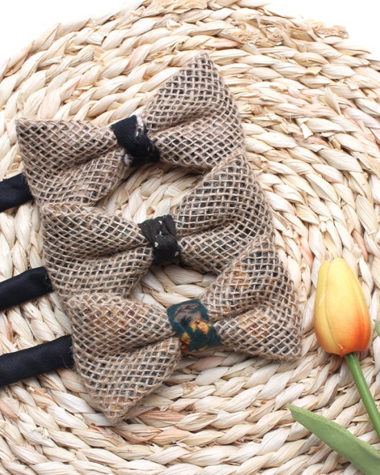 New summer cotton and linen bow ties, personalized linen jacquard patchwork bow ties, fashionable bow ties, ready for wholesale.