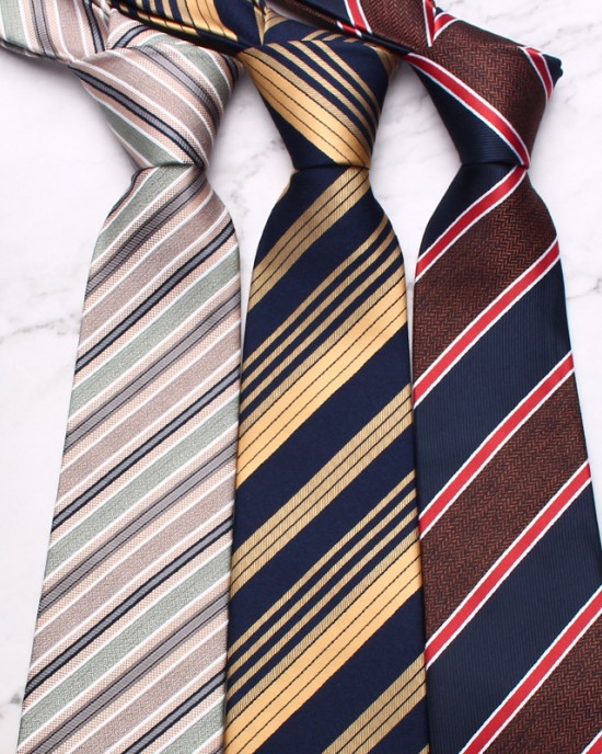 8cm business formal ties in stock, men's suit striped tie, professional tie manufacturer, polyester tie wholesale