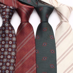 Lei'er men's striped tie 8cm classic men's business casual tie, stylish wedding and dinner tie.