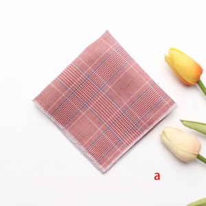 Cotton business formal suit pocket squares, men's plaid chest scarves, and small party handkerchiefs, available for wholesale.