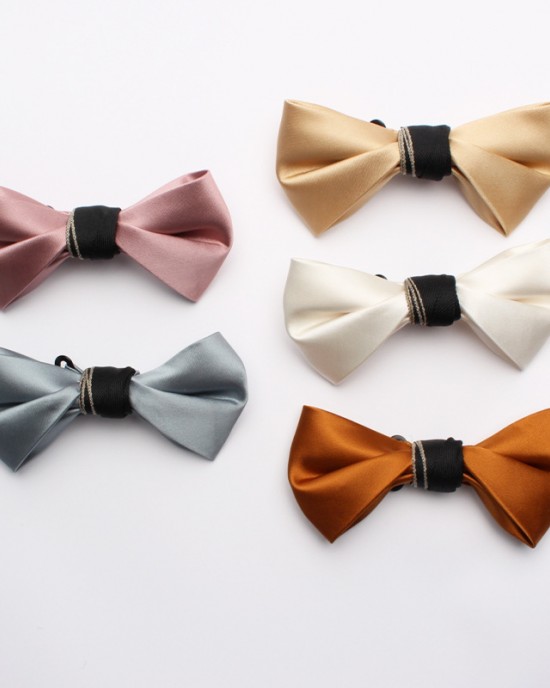 New solid color shiny polyester silk bow ties, men's elegant shirts, suits, workwear, wedding bow ties, ready for wholesale.