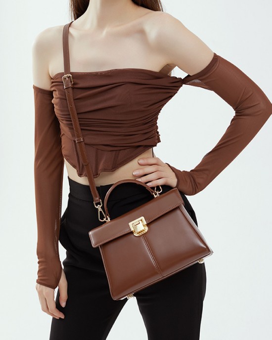 2025 new horseshoe buckle commuter genuine leather Kelly bag, a high-quality shoulder and crossbody handbag