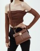 2025 new horseshoe buckle commuter genuine leather Kelly bag, a high-quality shoulder and crossbody handbag