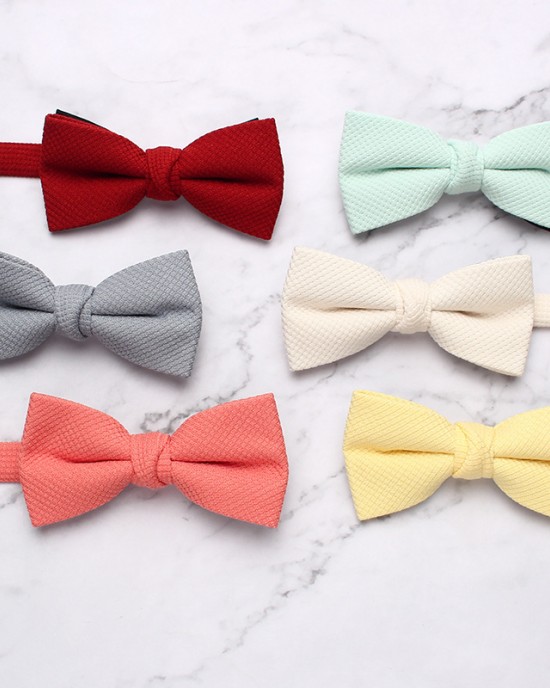 Leier in stock solid-color bow ties for men, knitted cotton bow ties for banquets and performances, and personalized bow ties for shirts and formal wear