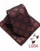Leier floral polyester three-piece suits, gentleman's fashionable and casual men's ties, handkerchiefs, and cufflinks.