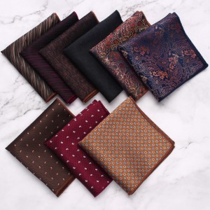 Men's formal suit pocket squares, bow tie pocket squares for wedding banquets, square handkerchief manufacturers in stock
