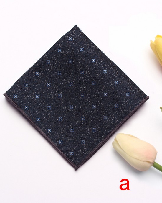 New striped floral pattern men's suit pocket square, men's business retro suit chest scarf, small handkerchief, wholesaler