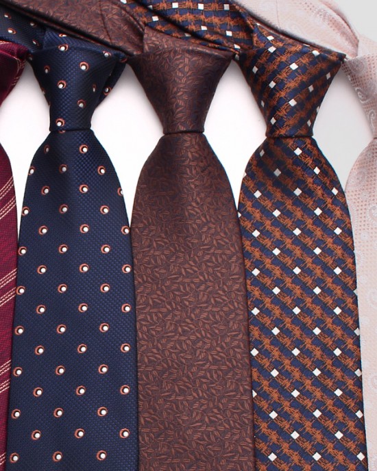 Lei'er men's striped tie 8cm classic men's business casual tie, stylish wedding and dinner tie.