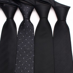 Black tie, cashew nut flower, British-Korean style, casual, small personalized pattern, 7cm jacquard tie, factory in stock