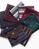 New striped floral pattern men's suit pocket square, men's business retro suit chest scarf, small handkerchief, wholesaler