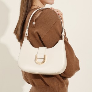 Niche Design, Luxury Cowhide Leather Baguette Bag for Women, 2025 Fashionable, Simple, Versatile Single-Shoulder Crossbody Bag