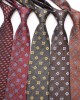 New Retro Small Checkered Diagonal Striped Men's Ties, Polyester Silk Yarn-Dyed Cut-Out Hand-Tied Ties, Wholesale & In Stock