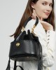 2025 new premium top-grain cowhide bucket bags, tassel-embellished niche drawstring bags.