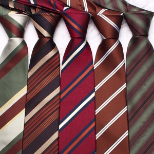 8cm business formal ties in stock, men's suit striped tie, professional tie manufacturer, polyester tie wholesale