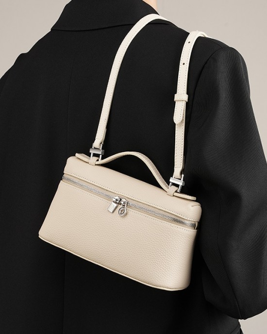 Yan top-grain cowhide LP19 lunch box bag, genuine leather women's bag, 2025 new Gigi-style handbag