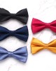 New Polished Solid Color Polyester Bow Ties for Men, Fashionable Suit Bow Ties, Groomsmen Wedding Bow Ties