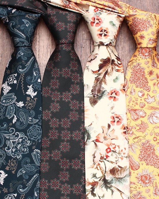 Lei'er men's business formal tie, 8cm printed polyester tie. Wholesale floral casual professional ties