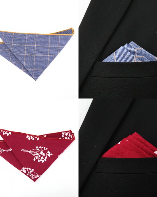 British patterned pocket squares, men's suit pocket squares and handkerchiefs, Korean-style dress chest squares and handkerchiefs, wholesale.