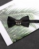 White men's bow ties, groomsmen wedding, black business bow ties, personalized diamond-studded, pearl-feathered bow ties.