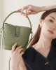 Women's top-grain sheepskin woven bucket bag, 2025 new style handbag and crossbody bag, premium commuter shoulder bag