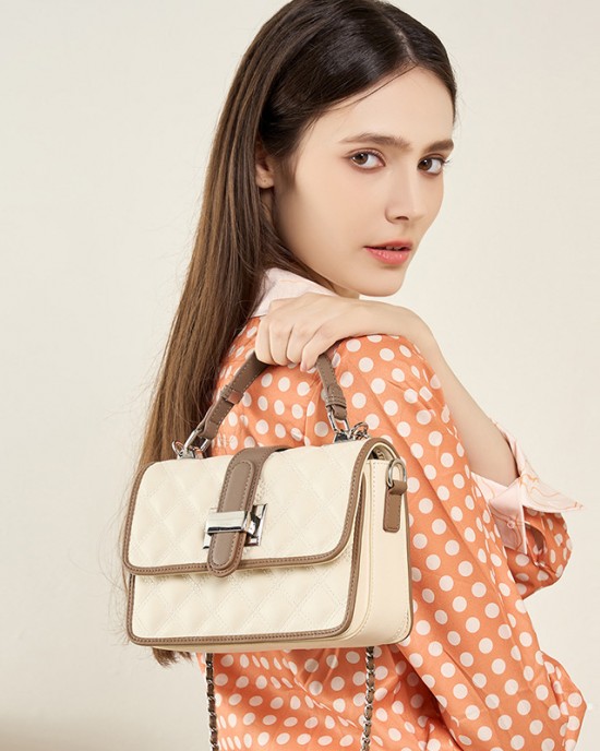 2025 New Diamond-Patterned Crossbody Bag for Women, Popular Light Luxury Brand Birthday Gift, Luxury Genuine Leather Women's Bag