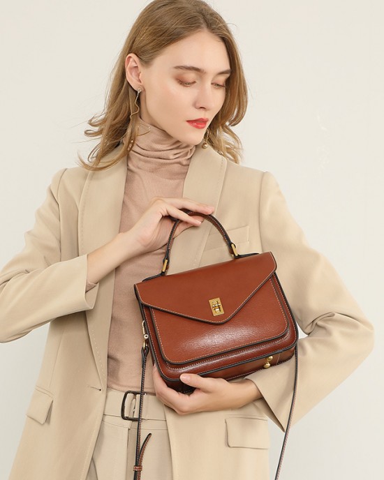 2025 New Genuine Leather Vegetable-Tanned Cowhide Bag, High-End, Simple, and Stylish High-quality women's handbags, shoulder bags, messenger bags