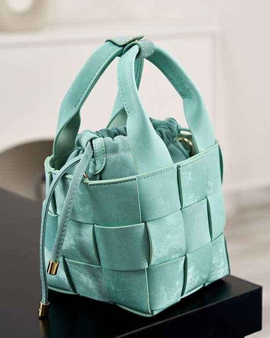 Yan Xin Chinese style Traditional Chinese style bucket bag, hand-woven basket-shaped bag, women's 2024 new mini crossbody handbag